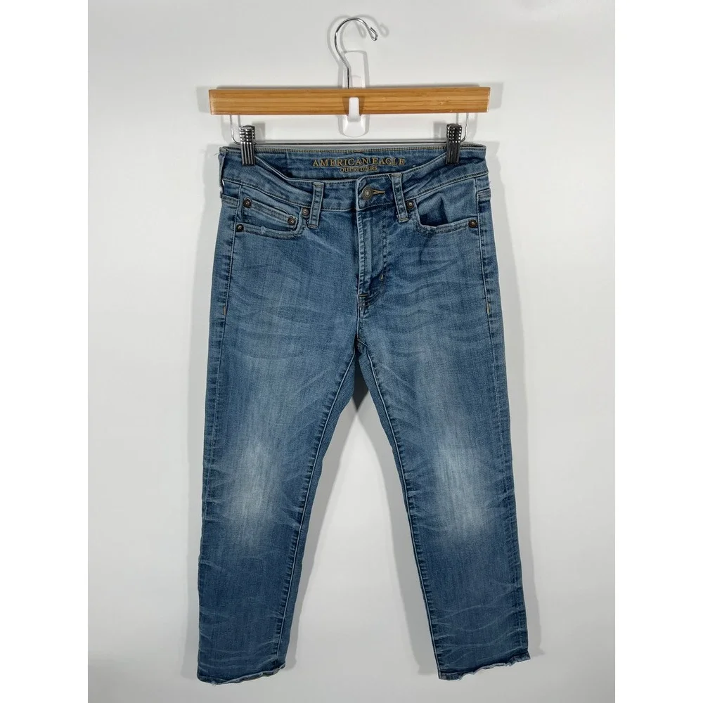 American Eagle Original Straight Jeans Men 28x30 Blue Low Rise Medium Wash Denim